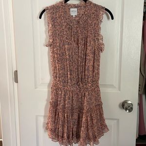 MISA Aila Paisley Print Blouson Mini Dress